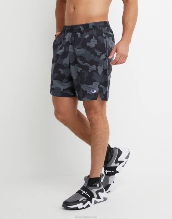 Champion moški mvp kratke hlače s celotnim potiskom 7\" 2B84352 mrežasta kamuflažna nevtralna