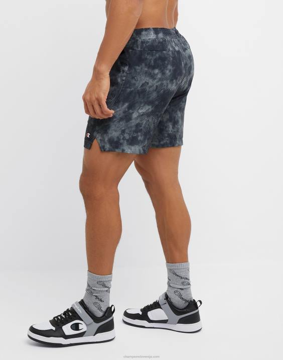 Champion moški mvp kratke hlače s celotnim potiskom 7\" 2B84353 mrežasti beton za planetni teren