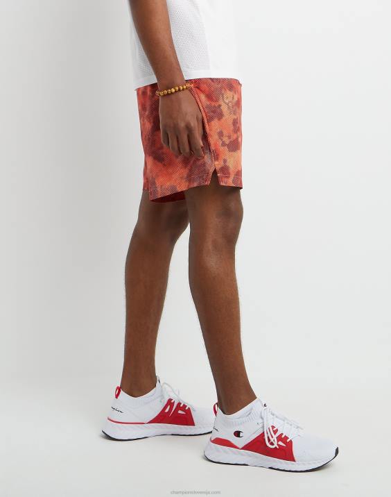 Champion moški mvp kratke hlače s celotnim potiskom 7\" 2B84355 mrežasti planet terrain rdeč sij