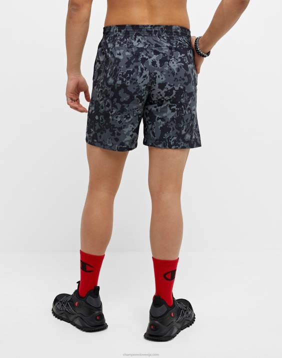 Champion moški mvp kratke hlače s celotnim potiskom 7\" 2B84357 krater camo black