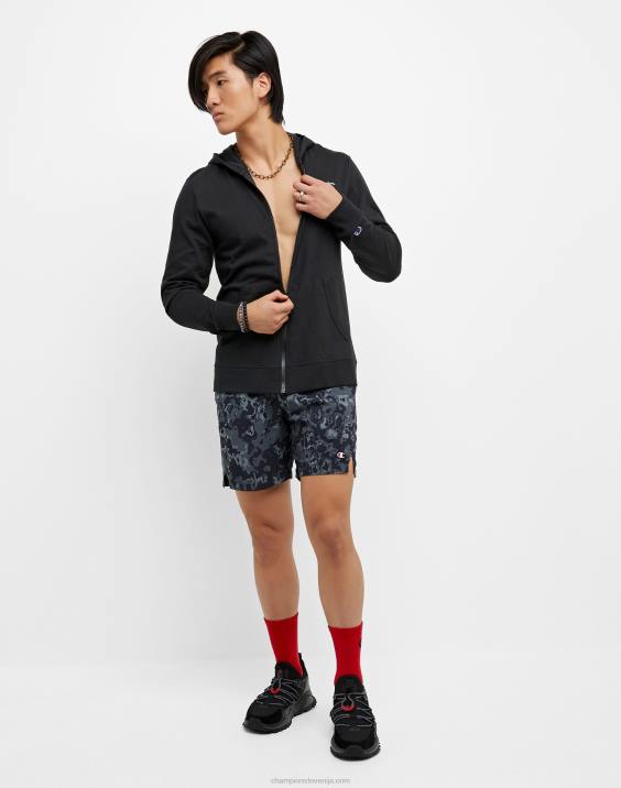 Champion moški mvp kratke hlače s celotnim potiskom 7\" 2B84357 krater camo black