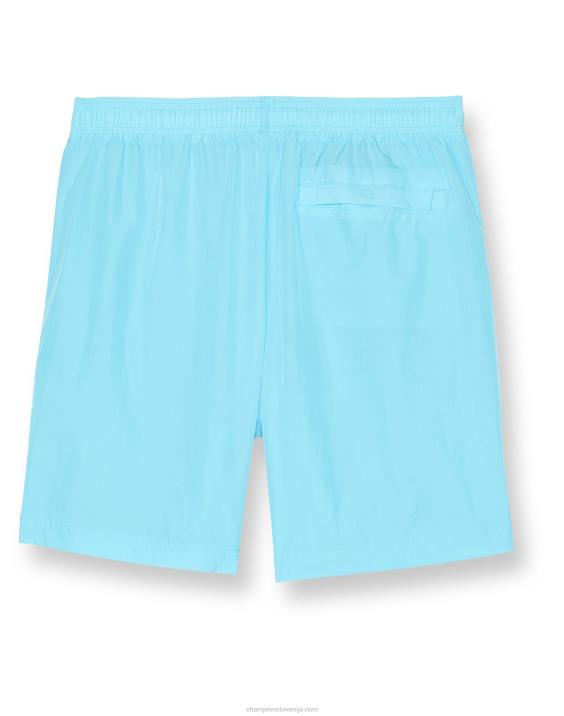 Champion moški najlonske ogrevalne kratke hlače z logotipom iz mrežaste podloge 6\" 2B84418 razstava modra