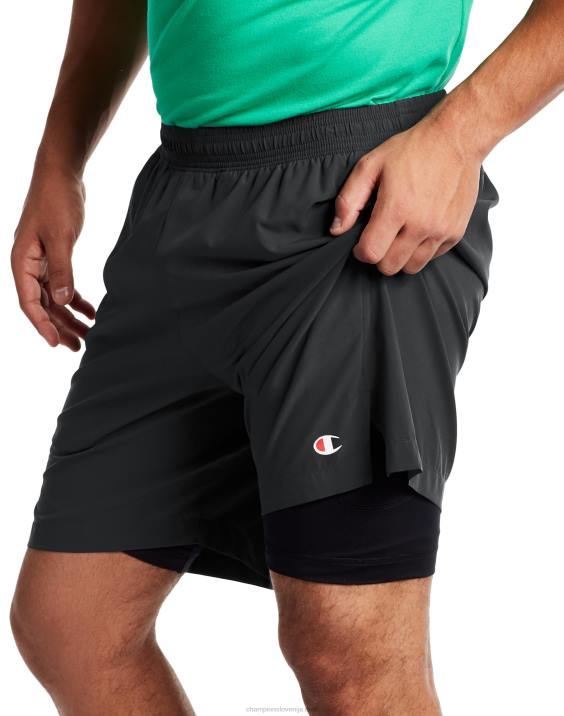 Champion moški športne kratke hlače s podlogo 7\" 2B84503 prikrita