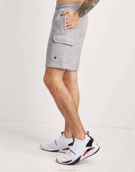 Champion moški powerblend cargo kratke hlače 8\" 2B84455 oksford siva