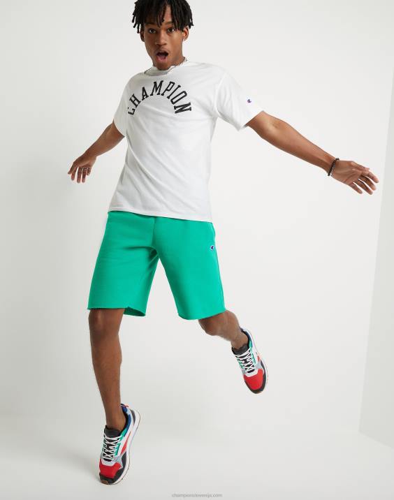 Champion moški powerblend kratke hlače 10\" 2B84512 zelena trta