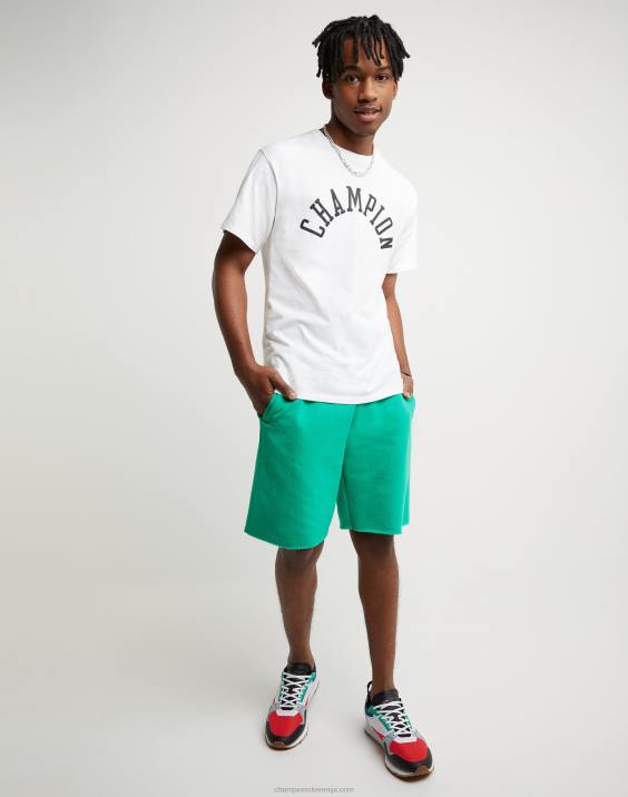 Champion moški powerblend kratke hlače 10\" 2B84512 zelena trta
