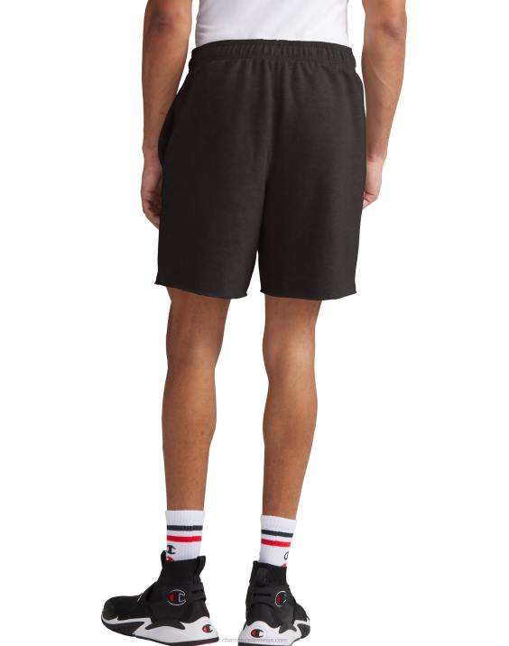 Champion moški powerblend kratke hlače iz flisa c logotipom 7\" 2B84523 Črna