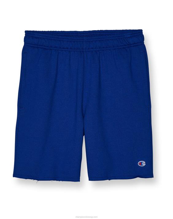 Champion moški powerblend kratke hlače iz flisa c logotipom 7" 2B84524 pogumno modra