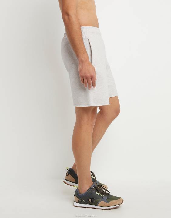 Champion moški powerblend kratke hlače iz flisa c logotipom 7\" 2B84525 ovsena kaša heather