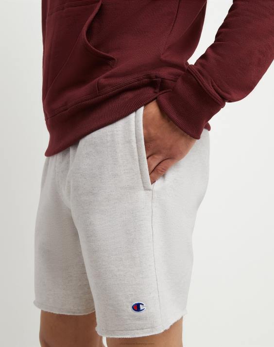 Champion moški powerblend kratke hlače iz flisa c logotipom 7\" 2B84525 ovsena kaša heather