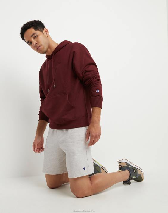 Champion moški powerblend kratke hlače iz flisa c logotipom 7\" 2B84525 ovsena kaša heather