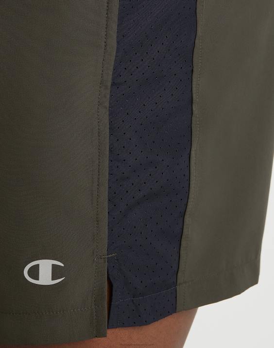 Champion moški tkane športne kratke hlače c našitkom 7\" 2B84505 vojska/črna