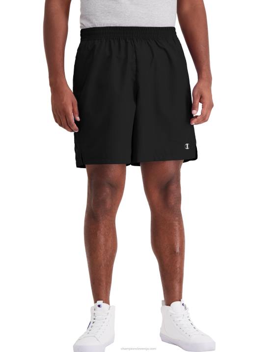 Champion moški tkane športne kratke hlače c našitkom 7\" 2B84506 Črna