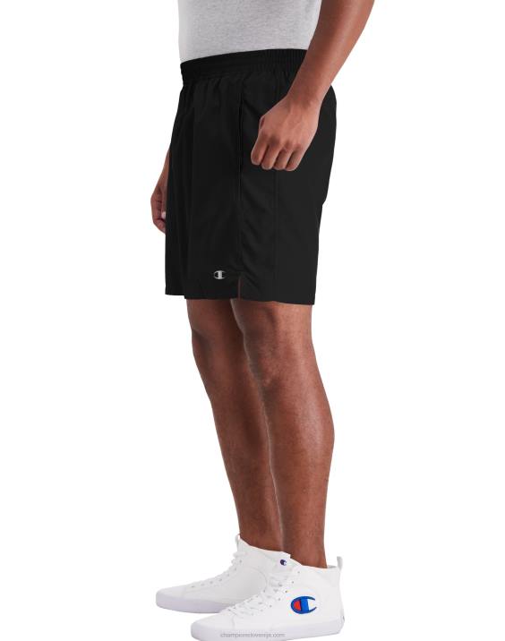 Champion moški tkane športne kratke hlače c našitkom 7\" 2B84506 Črna