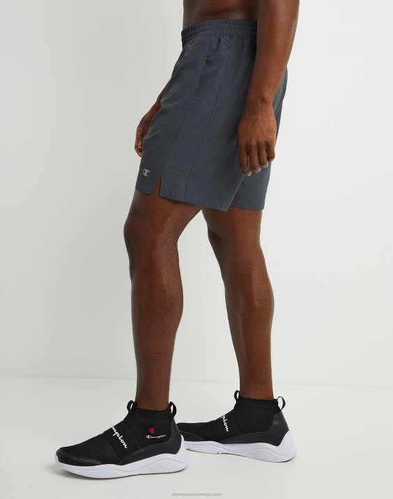 Champion moški tkane športne kratke hlače c našitkom 7\" 2B84507 prikrita