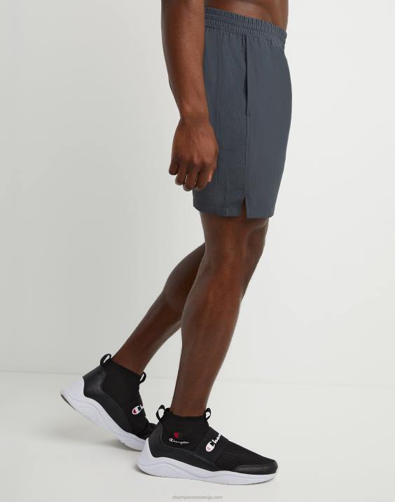 Champion moški tkane športne kratke hlače c našitkom 7\" 2B84507 prikrita