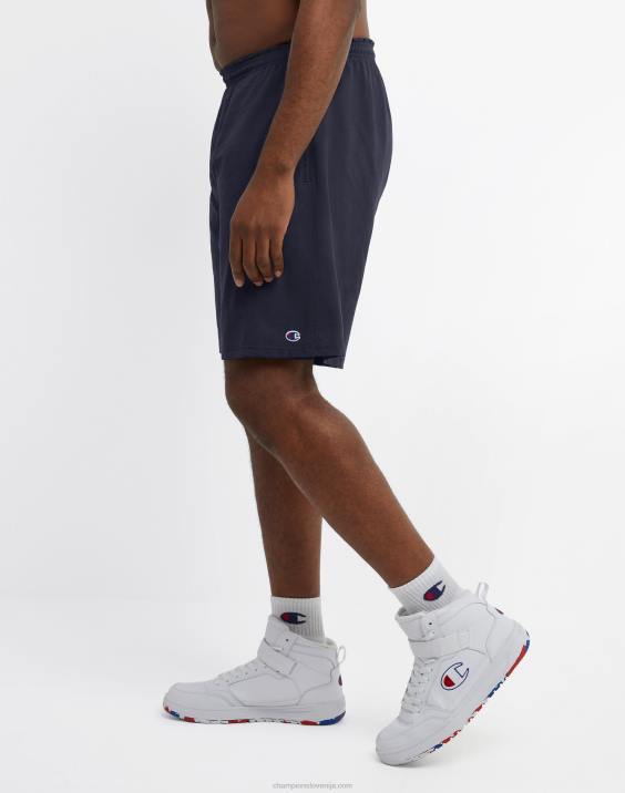 Champion moški velike in visoke kratke hlače za vsak dan c našitkom 10\" 2B84395 mornarica
