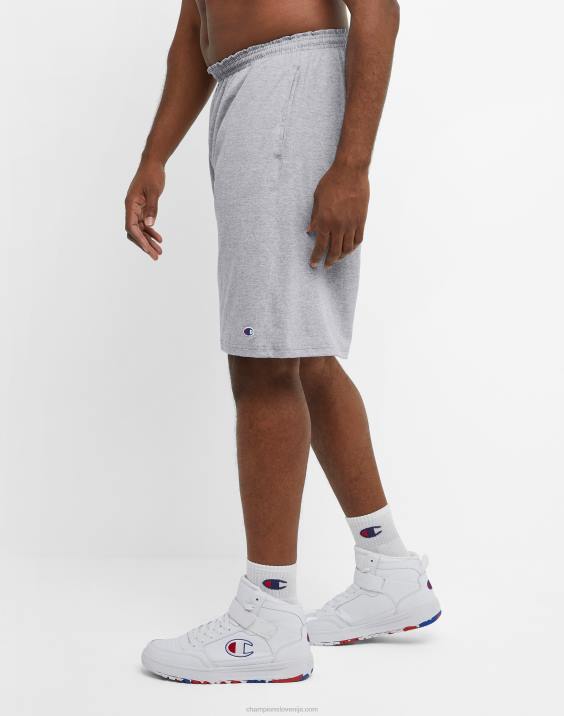 Champion moški velike in visoke kratke hlače za vsak dan c našitkom 10\" 2B84396 oksford siva