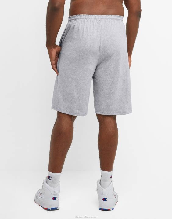 Champion moški velike in visoke kratke hlače za vsak dan c našitkom 10\" 2B84396 oksford siva