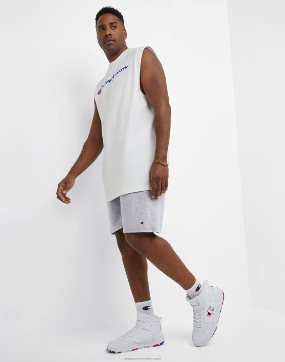 Champion moški velike in visoke kratke hlače za vsak dan c našitkom 10\" 2B84396 oksford siva