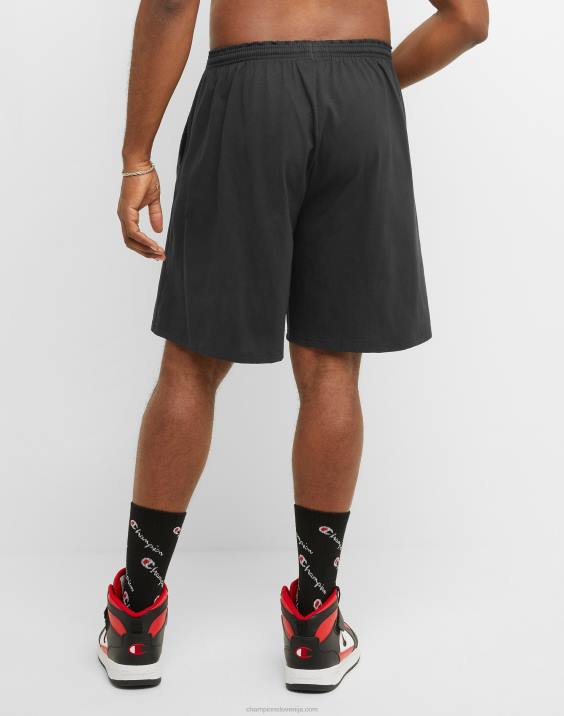 Champion moški velike in visoke kratke hlače za vsak dan c našitkom 10\" 2B84397 Črna
