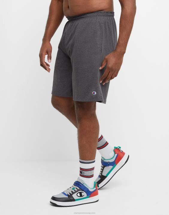 Champion moški velike in visoke kratke hlače za vsak dan c našitkom 10\" 2B84398 granitno resje