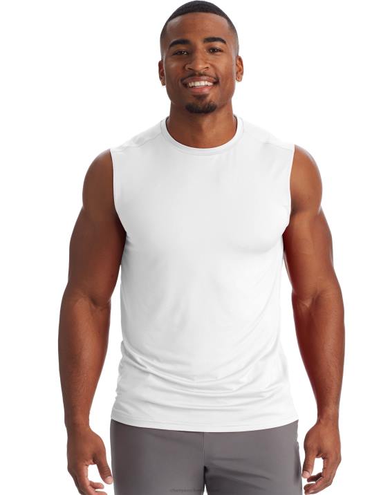 Champion moški c9 mišična tech majica 2B84771 prava bela