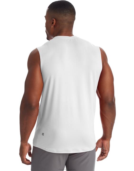 Champion moški c9 mišična tech majica 2B84771 prava bela