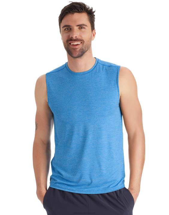 Champion moški c9 mišična tech majica 2B84773 modra šoja heather