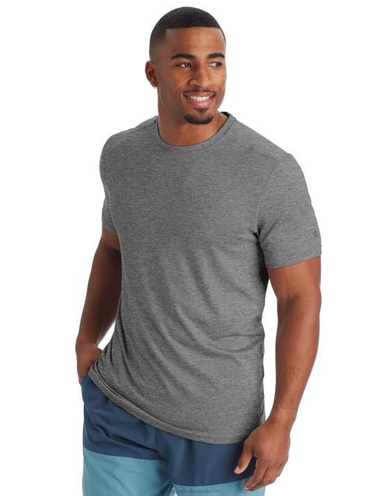 Champion moški c9 tehnična majica s kratkimi rokavi 2B84756 ebenovinasto vresje