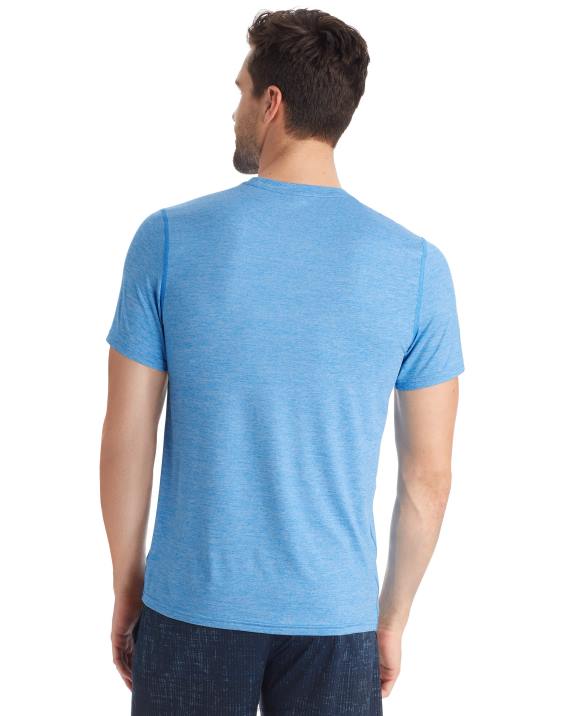 Champion moški c9 tehnična majica s kratkimi rokavi 2B84759 modra šoja heather