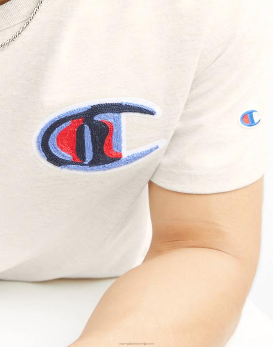 Champion moški heritage majica z verižnimi šivi c 2B84644 ovsena kaša heather