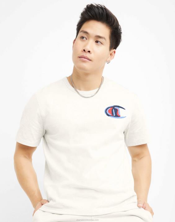 Champion moški heritage majica z verižnimi šivi c 2B84644 ovsena kaša heather