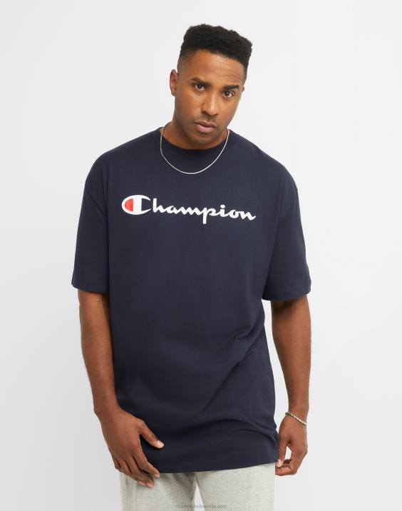Champion moški klasična grafika majice (velika in visoka) 2B84631 mornarica