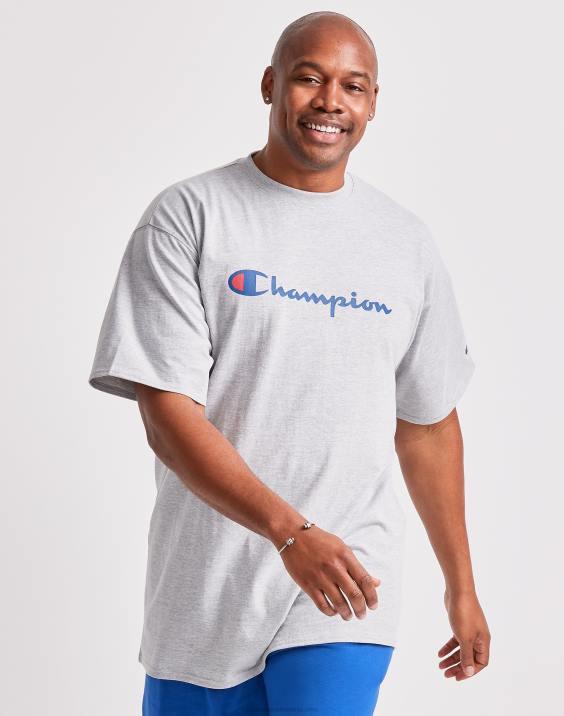 Champion moški klasična grafika majice (velika in visoka) 2B84632 oksford siva