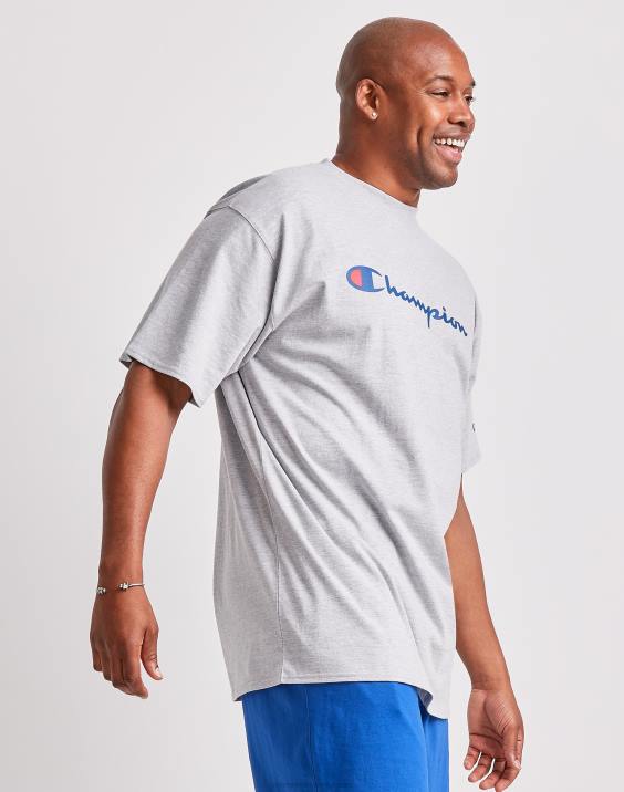 Champion moški klasična grafika majice (velika in visoka) 2B84632 oksford siva