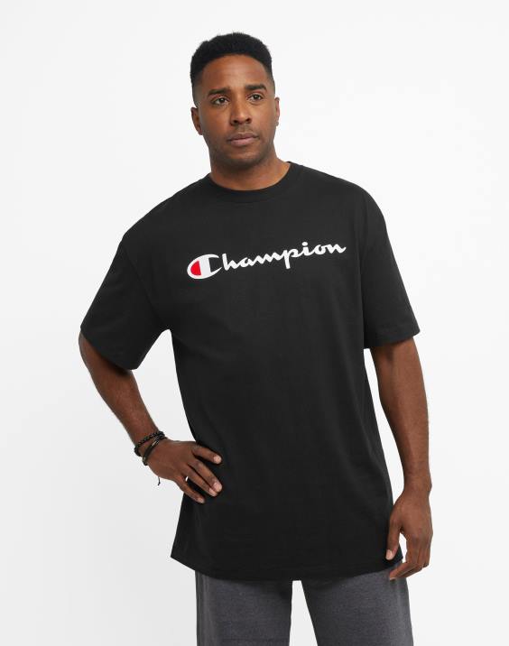 Champion moški klasična grafika majice (velika in visoka) 2B84633 Črna