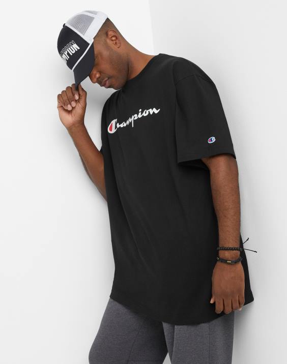 Champion moški klasična grafika majice (velika in visoka) 2B84633 Črna