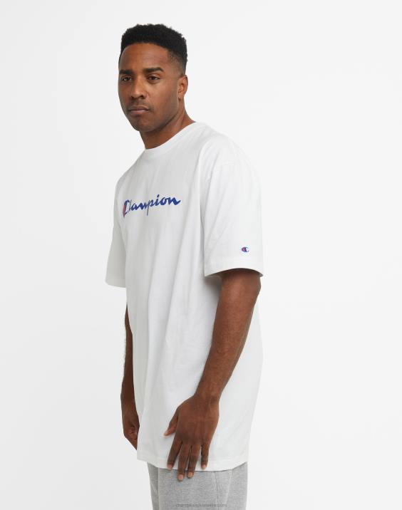 Champion moški klasična grafika majice (velika in visoka) 2B84634 bela