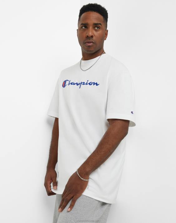 Champion moški klasična grafika majice (velika in visoka) 2B84634 bela