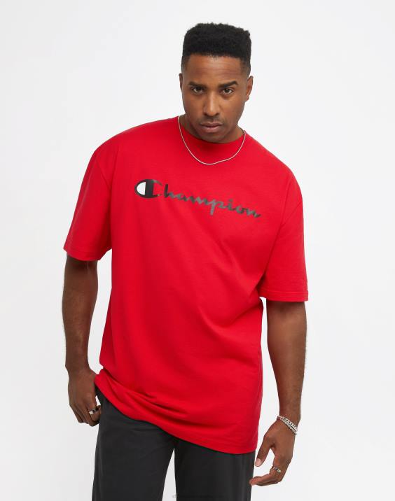 Champion moški klasična grafika majice (velika in visoka) 2B84636 škrlat