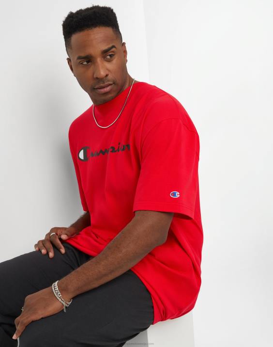 Champion moški klasična grafika majice (velika in visoka) 2B84636 škrlat