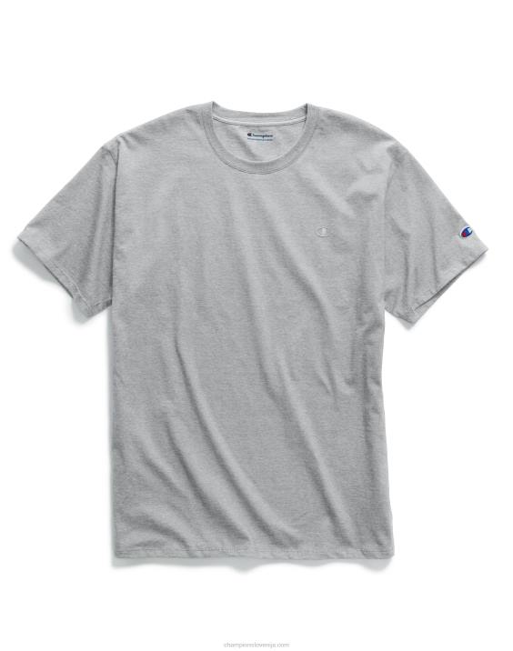 Champion moški klasična majica z vezenim c logotipom 2B84570 oksford siva