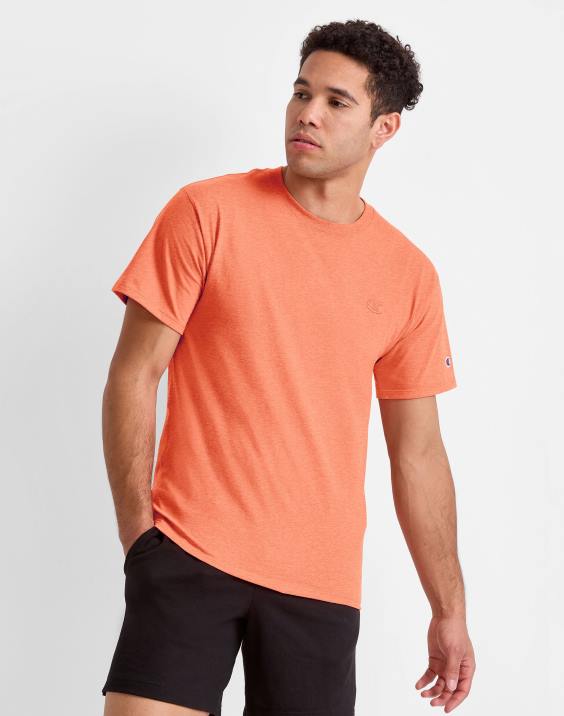 Champion moški klasična majica z vezenim c logotipom 2B84571 lasersko oranžna vresa
