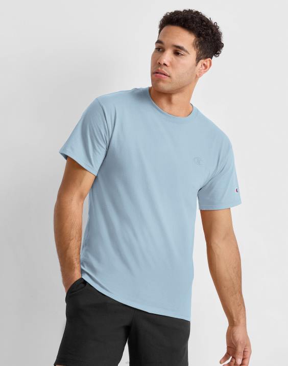 Champion moški klasična majica z vezenim c logotipom 2B84576 oplemeniti nebesno modro
