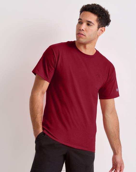 Champion moški klasična majica z vezenim c logotipom 2B84577 brusnični tart