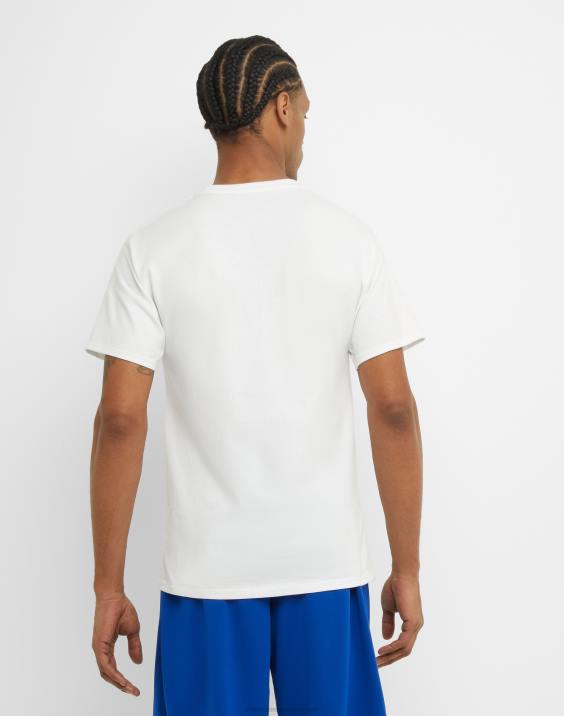 Champion moški klasična majica z vezenim c logotipom 2B84581 bela