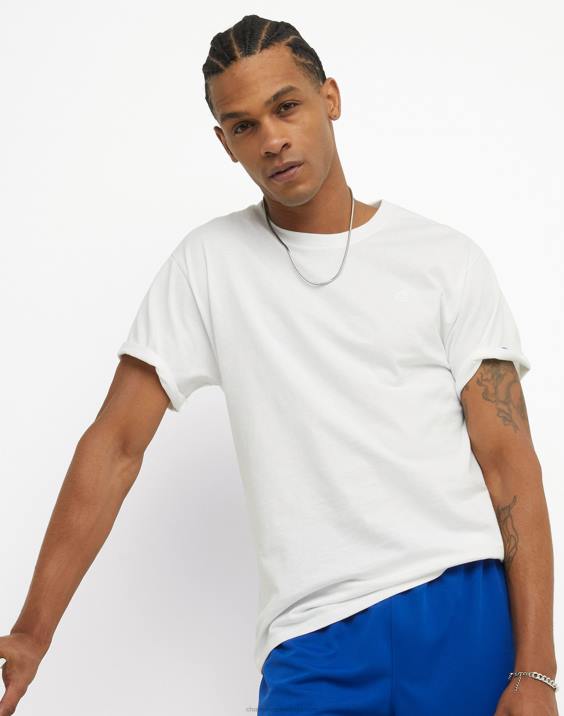 Champion moški klasična majica z vezenim c logotipom 2B84581 bela