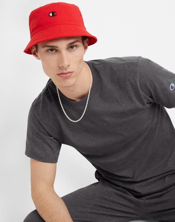 Champion moški klasična majica z vezenim c logotipom 2B84582 granitno resje