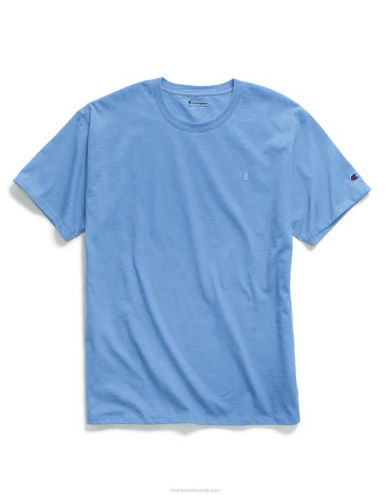 Champion moški klasična majica z vezenim c logotipom 2B84587 švicarsko modra